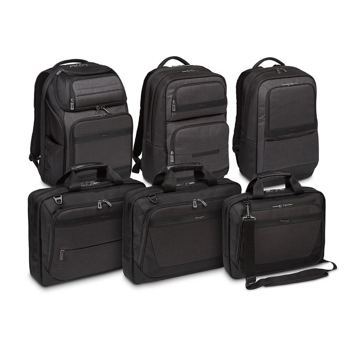 CitySmart 12.5 13 13.3 14 15 15.6" Essential Laptop Backpack - Black/Grey - Image 3