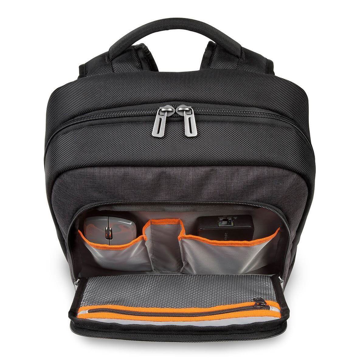 CitySmart 12.5 13 13.3 14 15 15.6" Essential Laptop Backpack - Black/Grey - Image 7