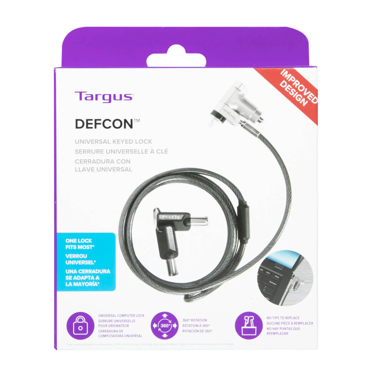 DEFCON™ Ultimate Universal Keyed Cable Lock with Slimline Adaptable Lock Head - Image 11