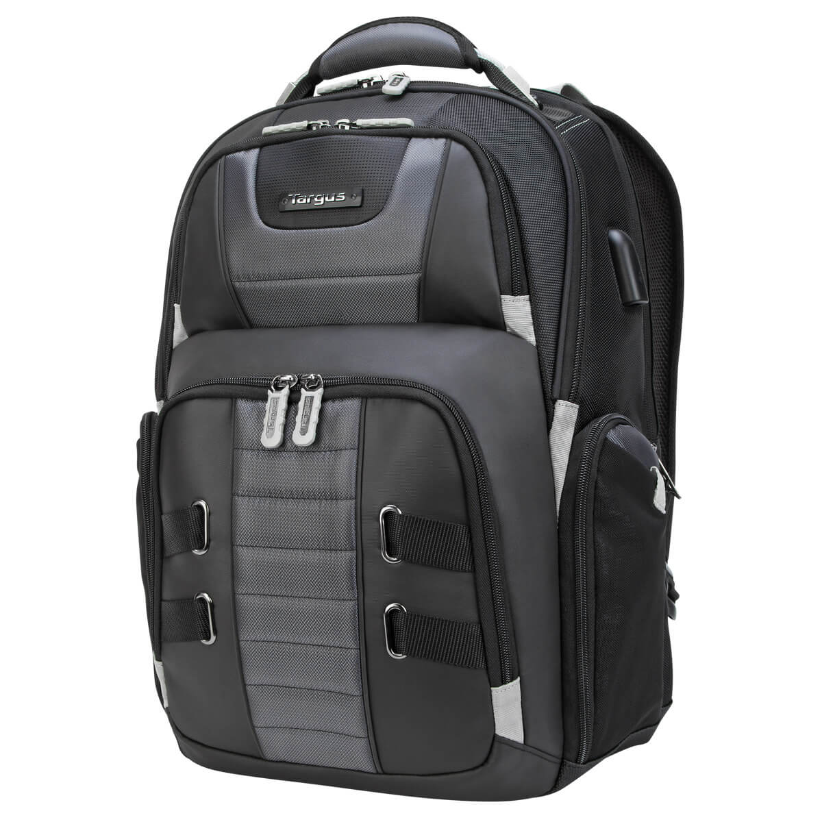 DrifterTrek 11.6-15.6" Laptop Backpack with USB Power Pass-Thru - Black - Image 3